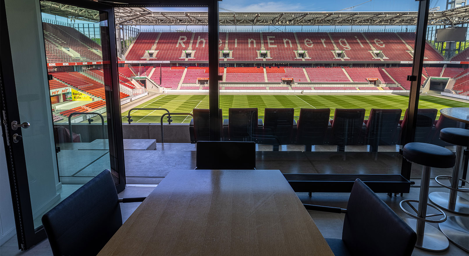 Blick aus der Seitz-Loge im RheinEnergieSTADION